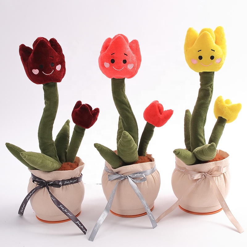 新品　5el electric dancing flower Singing Dancing Cactus Toys Soft Electric Dancing Flower Toy
