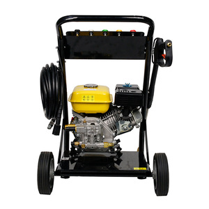 Lingben High Pressure Gasoline <b>Washer</b> 170Bar Self Priming Cold Water <b>Car</b> Wash Machine With Trolley And 8m Hose - Product Image 2