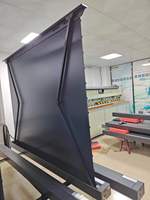 Écran de projection motorisé électrique au sol en PVC souple blanc mat 120 pouces 150 pouces 16:9 avec cadre en alliage d'aluminium pour usage domestique