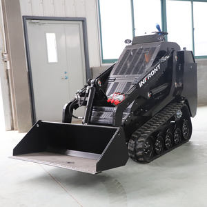 V1000 gimo Skidsteer roda pemuat, Crawler 450kg 1,5 ton beban depan dengan 4 dalam 1 Bucket - Product Image 1