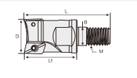 Fraise à visser indexable ASM, compatible avec les plaquettes JDMT07/EDMT07, pour usinage sur tour CNC