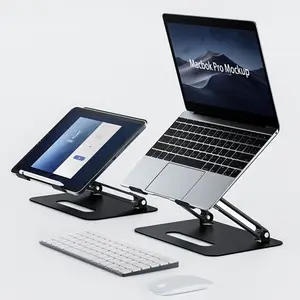 Notebook Stand Boneruy Top-ranking Suppliers Holder Portable Height Adjustable Laptop Stand Foldable for Macbook Aluminum 2pcs