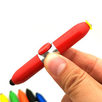 Promotion du fabricant : Stylo bille LED multifonctionnel créatif quatre-en-un avec aiguille volante pour la décompression et l'écriture.
