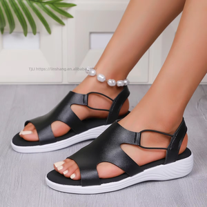 Sandalias de Playa Cómodas para Mujer, Estilo Europeo y Americano, Punta Abierta, Plataforma Gruesa, Nuevas, Disponibles al por Mayor - Product Image 1