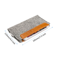 Pochette de table en feutre de cuir, Logo personnalisé, porte-monnaie pour téléphone portable, porte-documents, mallette, sac de boîte