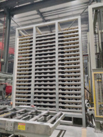 Ligne de production automatisée de comptoirs en pierre de quartz |   Système de refroidissement vertical pour la fabrication de dalles de marbre artificiel