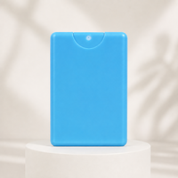 Flacon vaporisateur plat de 20 ml en plastique PP blanc/noir, format carte de crédit, pour parfum de poche, mini-bouteille à pression