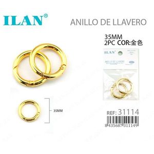 Portachiavi Ilan 35mm color oro per accessorio portachiavi - Product Image 1