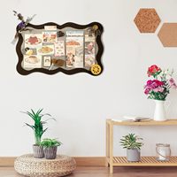 Tableau d'affichage en feutre 3D pliable en liège pour décoration murale auto-adhésive pour la maison, l'école et le bureau.