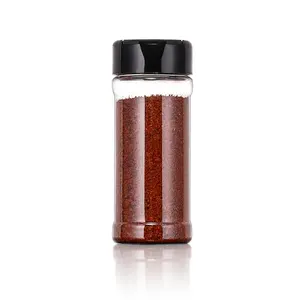 Contenitore per condimenti di eccellente valore 2oz 4oz 8oz bottiglie per spezie in plastica barattolo per spezie flip top agitatore per spezie in plastica per uso alimentare