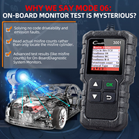 Herramienta de diagnóstico de modo de falla de motor Creader Elite de código de coche CR3001 OBD2 para todos los coches de protocolo OBDII desde 1996