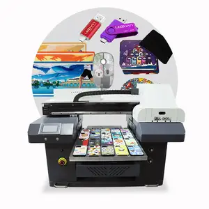 CJ热销A2uv打印机，3头，用于银行卡笔球USB贴纸印刷机