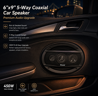 Haut-parleur coaxial de voiture OEM 6x9 pouces 5 voies 1000W 91dB 4 Ohm avec logo personnalisé, prix d'usine en gros