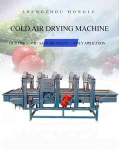 Soplador de aire frío Máquina de secado de verduras Línea de producción de patatas de frutas con funciones de pelador de procesamiento Ventiladores de secador de aire Vegetales - Product Image 5