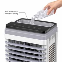 FJ-820DLR Fernbedienbarer Verdunstungsluftkühler 4500 CMH 25L Wassertank 3 Geschwindigkeitsstufen Tragbarer Kühlventilator für Zuhause und Schlafzimmer