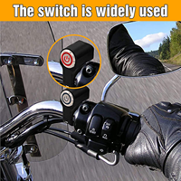 Interrupteur de guidon étanche DC12V pour moto, interrupteur de guidon pour klaxon, boutons pour éclairage de moto, compatible avec 7/8 pouces