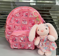 Nouveau porte-clés tendance en peluche lapin à longues oreilles à motif floral, petite poupée breloque de sac 12cm, rembourrage en coton PP, article cadeau de qualité supérieure