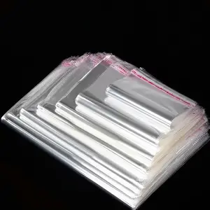مخصص مختلفة حجم المطبوعة معبأة شفافة Opp حقيبة ذاتية اللصق أكياس بلاستيكية متعددة ل السيلوفان الحلوى الملابس الملابس