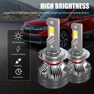Ampoules de phares LED H4 super lumineuses 200W, triple tube en cuivre, éclairage automobile H1 H3 H4 H7 H11 HB3 HB4, phares LED - Product Image 6