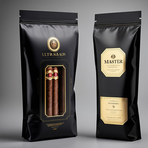 Tùy chỉnh in ấn xì gà tạo độ ẩm đáy phẳng Pouch nhựa mùi bằng chứng Ziplock cigarillo bao bì du lịch xì gà Humidor Túi - Product Image 6