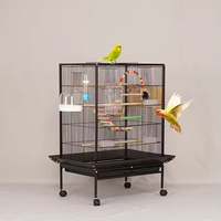 Cage à oiseaux amovible résistante à la rouille, cage à perroquets en métal durable, grande cage d'élevage pour oiseaux, cages et nichoirs pour animaux de compagnie