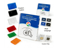 Étiquette NFC en acrylique G213 215 216 programmable pour affichage de menu, carte adhésive RFID pour restaurant, hôtel, commerce de détail