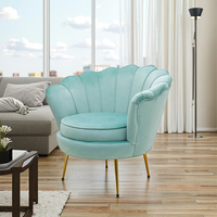 Demers Barrel Chair Beau fauteuil Cohutta Fauteuil d'appoint Shell de salon avec pied en laiton