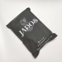 Sac en plastique noir Logo personnalisé sac à fermeture éclair givré noir poly pour l'emballage des vêtements