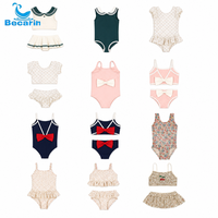 Zwempakjes voor peuters, nieuwe zomercollectie, op maat gemaakte merkkleding, Hawaiiaanse babykleding, kinderbadkleding met bloemenprint, kinderzwempakjes, schattige bikini's