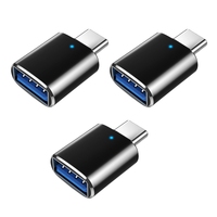 Adaptador OTG USB 3,0 hembra a 3,1 tipo C macho con luz indicadora Cable convertidor de adaptador SATA para salida de CA de ordenador portátil