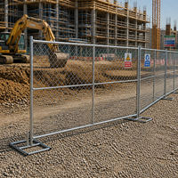 Panneaux de clôture temporaire robustes pour chantier 6x12, clôture temporaire en treillis métallique, système de barrière de sécurité portable en acier