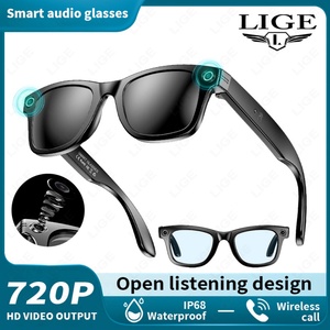 AI Smart Glasses with 8MP Camera Video <b>Recording</b> 100+ Languages Translation Sunglasses Bluetooth Call Music Play Men Women - Product Image 3
