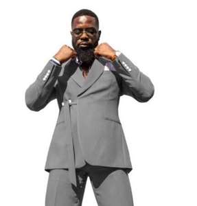 بدلة رجالية لحفلات الزفاف 2025، بدلة مزدوجة الصدر مع حزام، زي رسمي للرجال، بدلة ضيقة للحفلات الرسمية، معطف للعريس، بدلة رجالية من قطعتين - Product Image 5