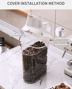 Récipients de stockage en plastique <span class=keywords><strong>à</strong></span> poignée courte couvercle d'eau de haute qualité pour les aliments en vrac cuisine épices <span class=keywords><strong>maison</strong></span> outil Carton - Product Image 4