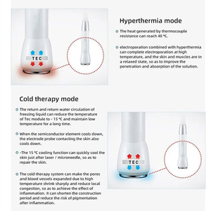 3 in 1 Dcool elektroporasyon mezoterapi makinesi taşınabilir sıcak ve soğuk çekiç yüz sıcak ve soğuk yüz makinesi iyontoforez - Product Image 5