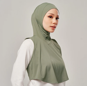 <span class=keywords><strong>Najwa</strong></span> Sports Flow est un hijab instantané avec gilet ample attaché hijab de sport musulman à séchage rapide - Product Image 2