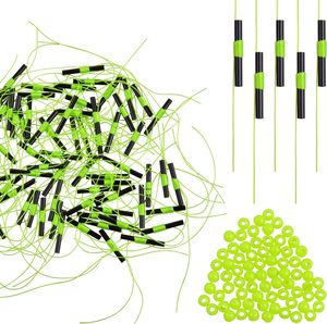 100 pièces Bobber arrête les perles <span class=keywords><strong>en</strong></span> plastique flotteurs <span class=keywords><strong>de</strong></span> pêche bouchons nœuds <span class=keywords><strong>de</strong></span> chaîne pour ligne <span class=keywords><strong>de</strong></span> pêche Leader eau douce eau salée - Product Image 1