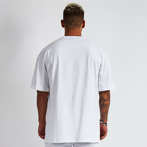 Hochwertige leere Baumwolle, Street Wear T-Shirt Übergroße Drop Shoulder T-Shirt Benutzer definierter Druck Schweres T-Shirt Herstellung - Product Image 2