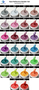 Gel de construction pour ongles Hema-free Vegen Extension Uv Glitter, sans acide, couleur opale réfléchissante, gel de construction pour ongles, extension d'ongles - Product Image 3