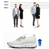 Chaussures Décontractées Homme Tendance Personnalisées en Usine, Haute Qualité, Rehaussantes, en Tricot, Sneakers Élévatrices pour Homme, Hauteur Augmentée de 7CM/2.76 Pouces