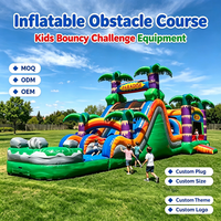 Structure gonflable commerciale avec toboggan pour enfants et adultes, idéale pour les fêtes et la location, trampoline de divertissement extérieur