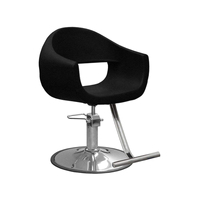 Ensemble complet de mobilier de salon portable et durable en cuir noir, fauteuil de coiffeur avec miroir LED, pack complet pour salon de coiffure