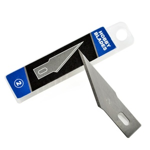 # ใบมีดแกะสลักงานหนัก 2 ใบ สำหรับเปลี่ยนใบมีดงานอดิเรก, ใบมีด Xacto Hobby Knife เบอร์ 2 ขนาดใหญ่ ปลายแหลม - Product Image 2