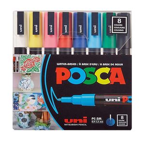 Uni Posca PC-3M Posca İşaretleyiciler sanat malzemeleri, kumaş boya, kumaş İşaretleyiciler boya kalemi için geri dönüşümlü ipuçları ile çizim ayarlayın - Product Image 4