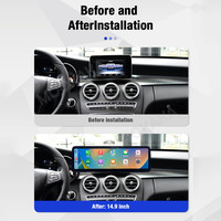 MOOKAKA Radio 14,9 pouces pour Mercedes-Benz Classe C/Classe V/Classe X/GLC 2015-2018 Système d'exploitation Linux GPS Carplay sans fil Autoradio