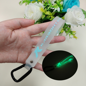 YYX 3d Soft PVC Wrist Strap Lanyard Keychain Jelly Clear Key Chain Fashion Custom Rubber Keychain For Cars