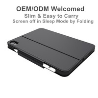 Clavier de tablette 3 broches en gros avec connecteur intelligent et étui robuste en TPU pour iPad, détachable, antichoc en PU avec support réglable
