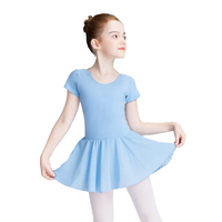 Traje de Danza Lírica Contemporánea para Niños, Leotardo con Corsé de Chifón para Clases y Presentaciones de Danza
