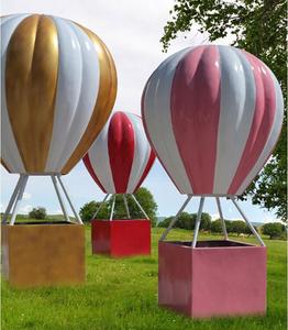 Accessoires d'événement <span class=keywords><strong>de</strong></span> fête <span class=keywords><strong>de</strong></span> mariage taille réelle résine fibre <span class=keywords><strong>de</strong></span> verre montgolfière statue sculpture accessoire cadeau décor à vendre - Product Image 5
