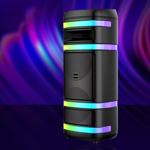 KARLSON Portable Bluetooth <b>Speaker</b> 2x8 40W Rechargeable With LED Lights FM <b>USB</b> KK-8208 - Product Image 5